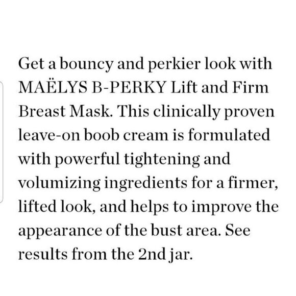 MAËLYS B Perky Lift & Firm Breast Mask 3.38 oz New In Box Large Size - Picture 4 of 9
